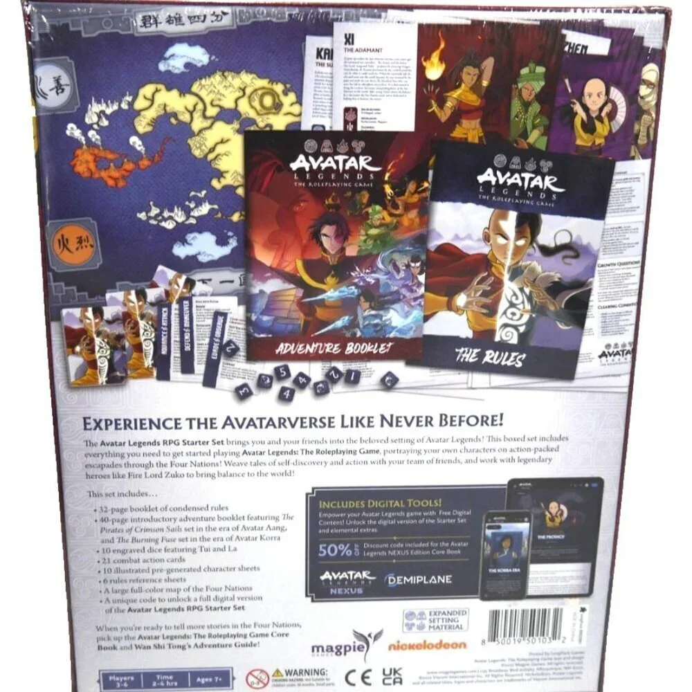 AVATAR Legends Roleplaying Game Starter Set MAGPIE GAMES 2022, NEW